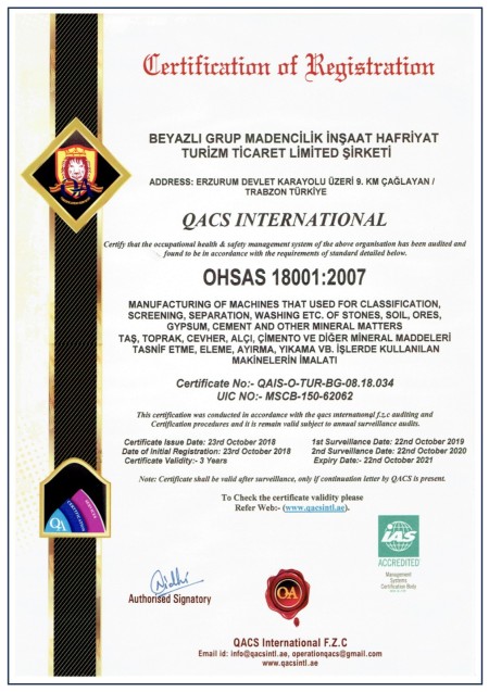 OHSAS-18001 شهادة