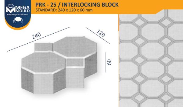 قالب انترلوك الثماني prk 25